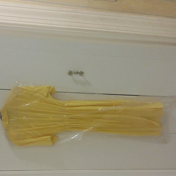 Vintage Yellow Silk 3 Piece Dress - Picture 6 of 7